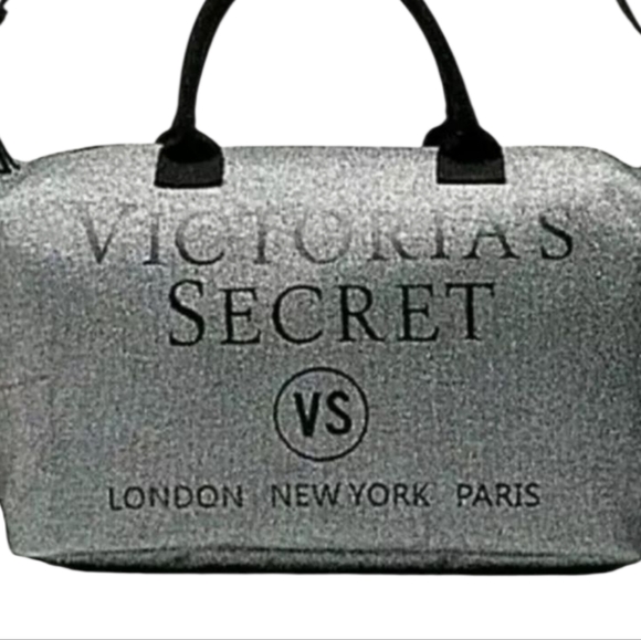 Victoria’s Secret PINK Weekender silver glitter Duffle Bag - Picture 5 of 12